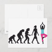 Evolution der Yogastellung von Frauen Postkarte (Vorne/Hinten)
