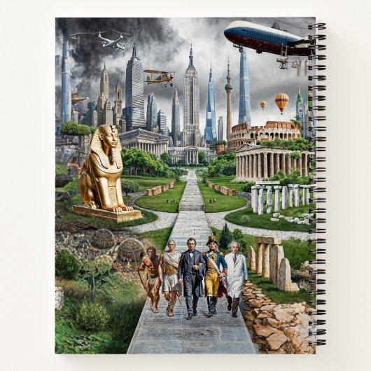 Evolution der Zivilisationskunst - Historischer Ze Notizblock (Rückseite)