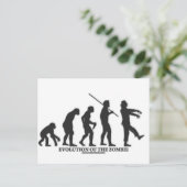 Evolution der Zombie Postkarte (Stehend Vorderseite)