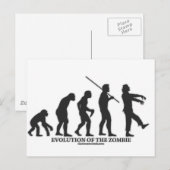 Evolution der Zombie Postkarte (Vorne/Hinten)