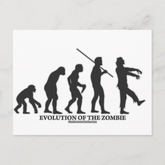 Evolution der Zombie Postkarte (Vorderseite)