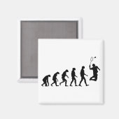 Evolution des Badmintons Magnet (Vorderseite/Rückseite)