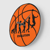 Evolution des Basketballs Große Wanduhr (Winkel)