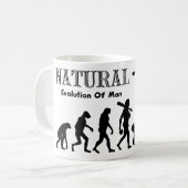 Evolution des befreiten Menschen (Naturist Man) Kaffeetasse (Vorderseite Links)