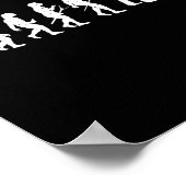 Evolution des Billardspiels - Schwimmbadballsport Poster (Ecke)
