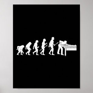 Evolution des Billardspiels - Schwimmbadballsport Poster