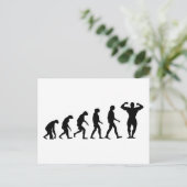 Evolution des Bodybuildings Postkarte (Stehend Vorderseite)