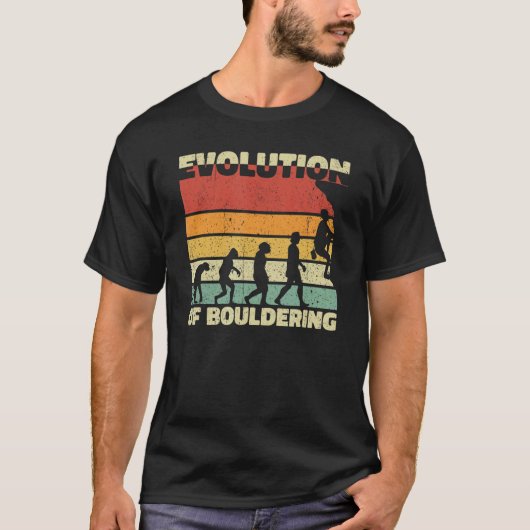 Evolution des Bouldering Bouldering Rock Climber H T-Shirt (Vorderseite)