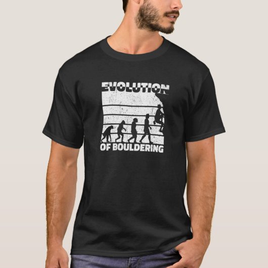 Evolution des Bouldering Bouldering Rock Climber H T-Shirt (Vorderseite)