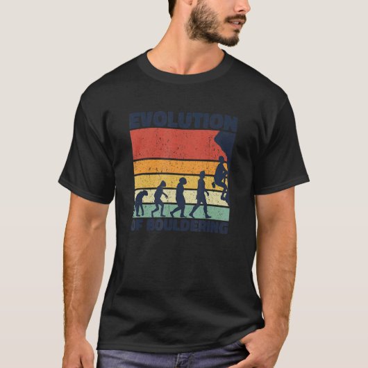 Evolution des Boulderings Boulderer Hi T-Shirt (Vorderseite)