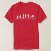 Evolution des Bowlings Bowling Alley Buttone Thr T-Shirt (Design vorne)