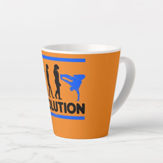 Evolution des Break Dancing Design Break Tanz  Milchtasse (Rechte Ecke)