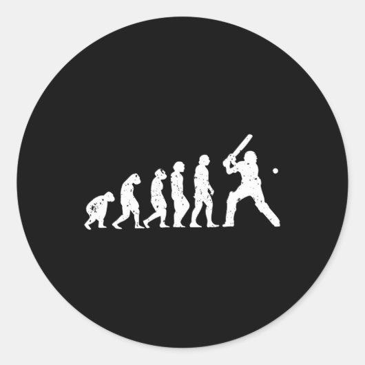 Evolution des Cricket 1 Runder Aufkleber (Vorderseite)