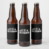 Evolution des Eisfischfangs Bierflaschenetikett (Flaschen)