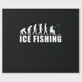 Evolution des Eisfischfangs Geschenkpapier (Flach)
