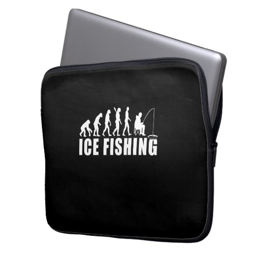 Evolution des Eisfischfangs Laptopschutzhülle (Vorderseite Links)