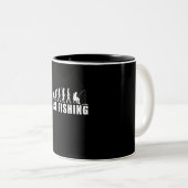 Evolution des Eisfischfangs Zweifarbige Tasse (VorderseiteRechts)