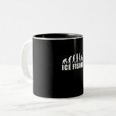 Evolution des Eisfischfangs Zweifarbige Tasse (Vorderseite Links)