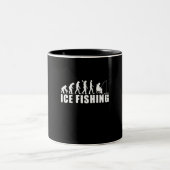 Evolution des Eisfischfangs Zweifarbige Tasse (Mittel)