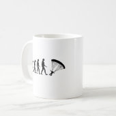 Evolution des Fallschirmspringens Kaffeetasse (Vorderseite Links)