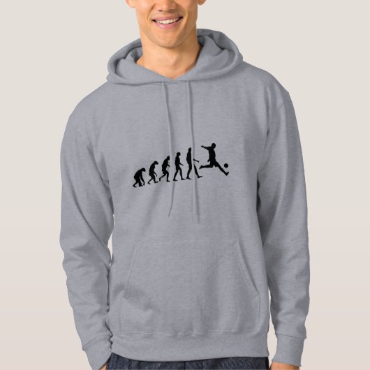Evolution des Fußballs Hoodie (Vorderseite)
