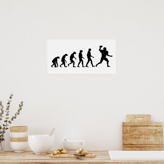 Evolution des Fußballs Poster (Küche)