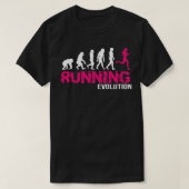 Evolution des Geschenks der Läufer von Running Gir T-Shirt (Design vorne)
