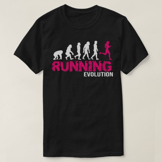 Evolution des Geschenks der Läufer von Running Gir T-Shirt (Design vorne)