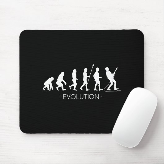 Evolution des Gitarrist Shirts, Rock Music Gitarre Mousepad (Mit Mouse)