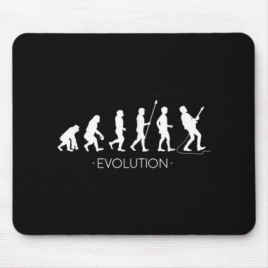 Evolution des Gitarrist Shirts, Rock Music Gitarre Mousepad (Vorne)