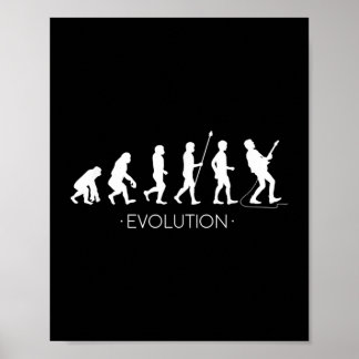 Evolution des Gitarrist Shirts, Rock Music Gitarre Poster