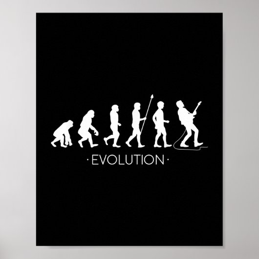 Evolution des Gitarrist Shirts, Rock Music Gitarre Poster (Vorne)
