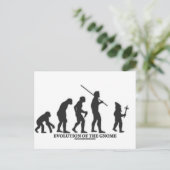 Evolution des Gnoms Postkarte (Stehend Vorderseite)