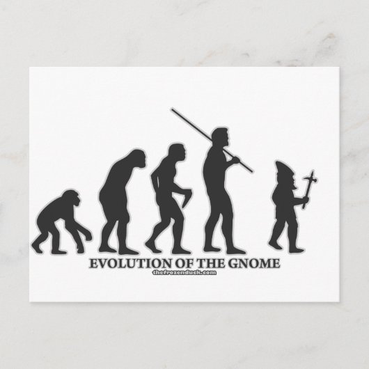 Evolution des Gnoms Postkarte (Vorderseite)