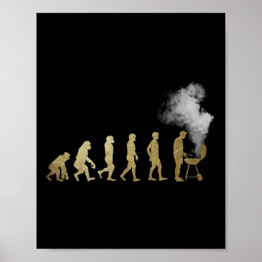 Evolution des Grillmeisters - Grillgeschenke - ich Poster (Vorne)