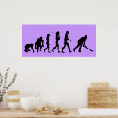 Evolution des Hockeysports - Hockeysportler Poster (Küche)
