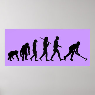 Evolution des Hockeysports - Hockeysportler Poster