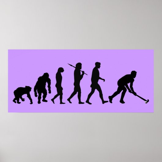 Evolution des Hockeysports - Hockeysportler Poster (Vorne)