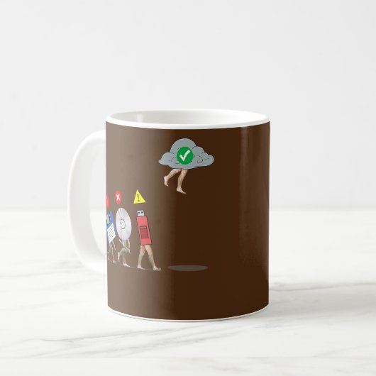 Evolution des Informatik-Ingenieurs Kaffeetasse (Vorderseite Links)