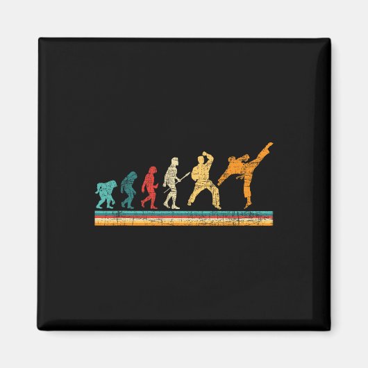 Evolution des Karate - Kampfsporttrainer Karateka Magnet (Vorne)