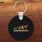 Evolution des Karate - Kampfsporttrainer Karateka Schlüsselanhänger (Vorderseite)