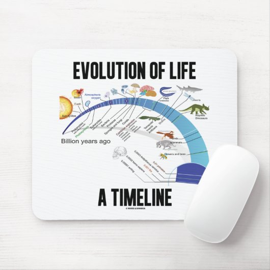 Evolution des Lebens a Timeline (Biologie) Mousepad (Mit Mouse)