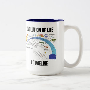 Evolution des Lebens ein Timeline (Biologie) Zweifarbige Tasse