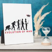 Evolution des Mannes, der die Drohne kontrolliert Fotoplatte (Seite)