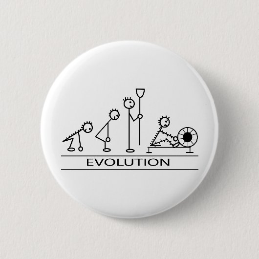 Evolution des Mannes mit Rudersport Button (Vorderseite)
