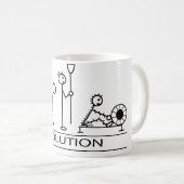 Evolution des Mannes mit Rudersport Kaffeetasse (VorderseiteRechts)