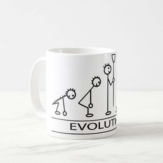 Evolution des Mannes mit Rudersport Kaffeetasse (Vorderseite Links)