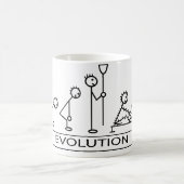 Evolution des Mannes mit Rudersport Kaffeetasse (Mittel)