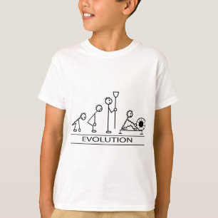 Evolution des Mannes mit Rudersport T-Shirt