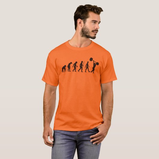 Evolution des Mannes - Weightlifter T-Shirt (Vorne ganz)